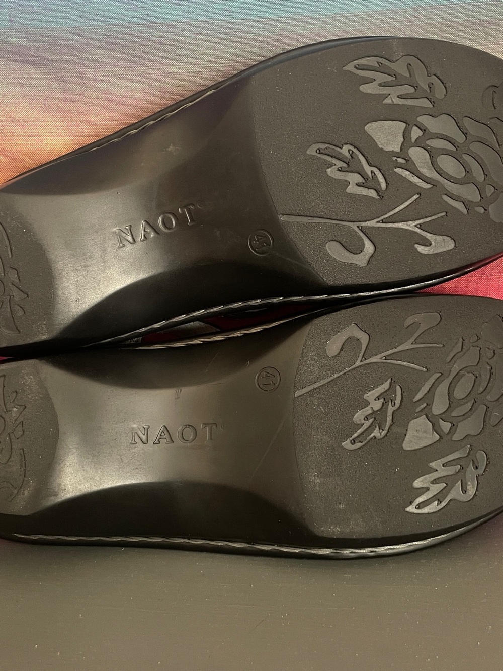Naot Nara Silver Pewter Leather Comfort Sandals Hook Loop EU 41 US 10-10.5 - Picture 9 of 14